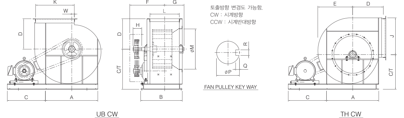 SIROCCO FAN 양흡입 외형도